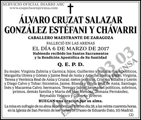 Álvaro Cruzat Salazar González Estéfani y Chávarri